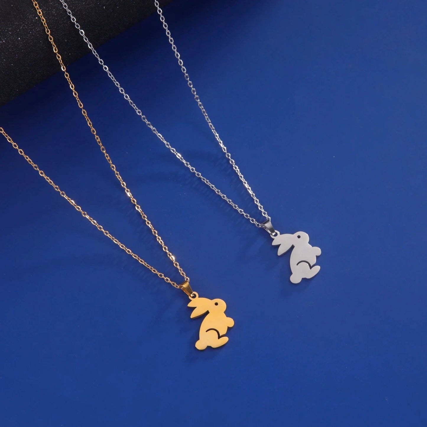 Myshape Stainless Steel Cute Animals Necklace for Women Girl Rabbit Pendants Chain Necklace Wholesale Party Trendy Jewelry Gift