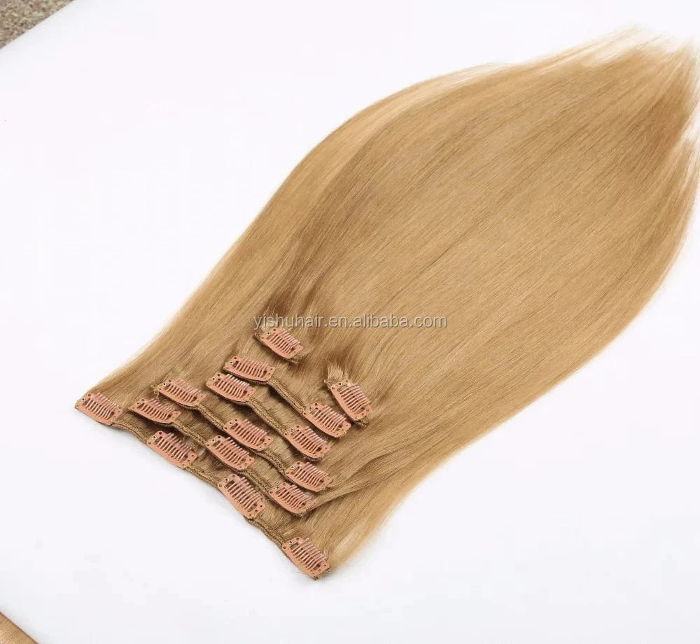 Natural clip in hair extension healthy and popular clip hair attations all color and wave pure human hair