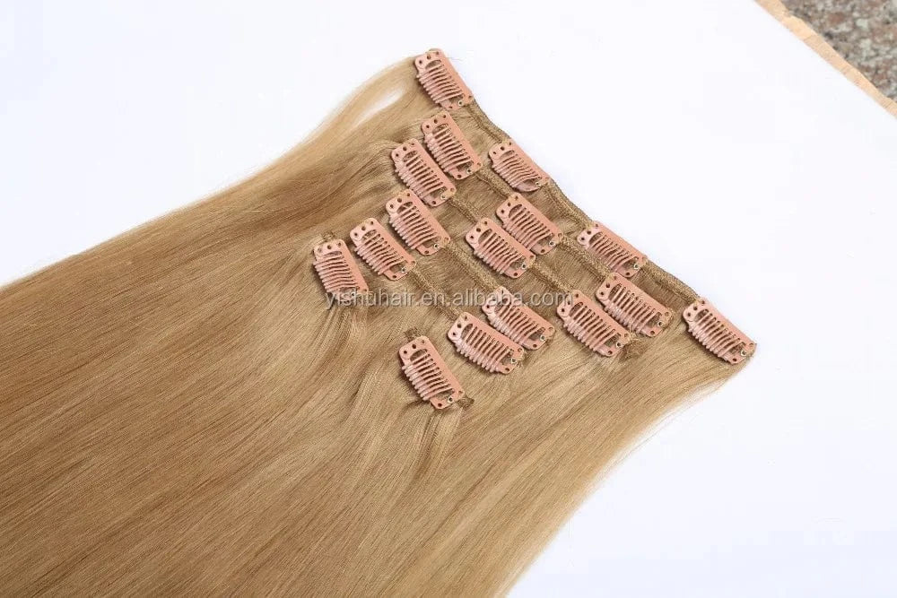 Natural clip in hair extension healthy and popular clip hair attations all color and wave pure human hair