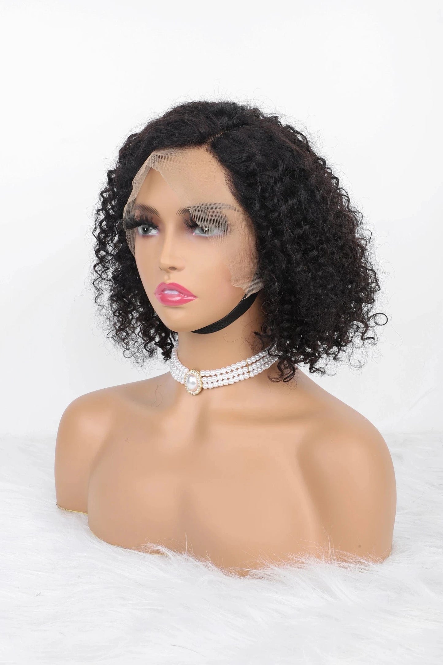 natural Color curly bob / 10 Inches Verified Hair Supplier 99j Color 12aPeruvian Double Drawn Funmi Hair No Lace Full Head Wig Pure Human Hair Short Bob with Fringe