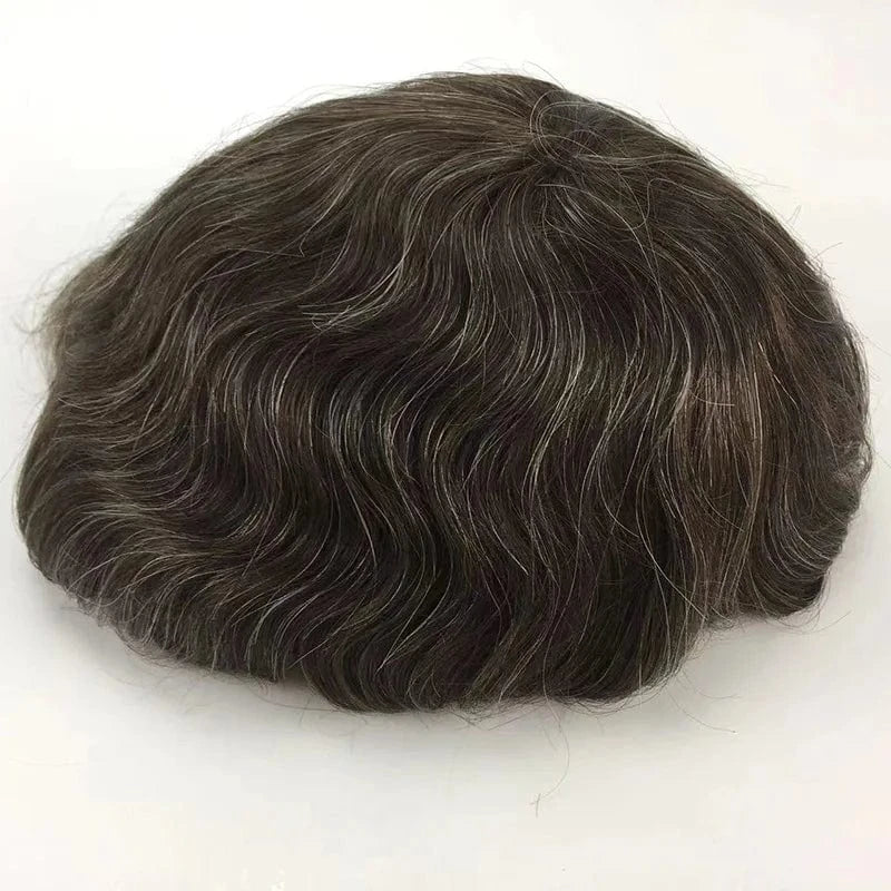 Natural Hairline Hair Piece Replacement System Lace Front Wig Versalite Human Hair Men's Toupee Hair