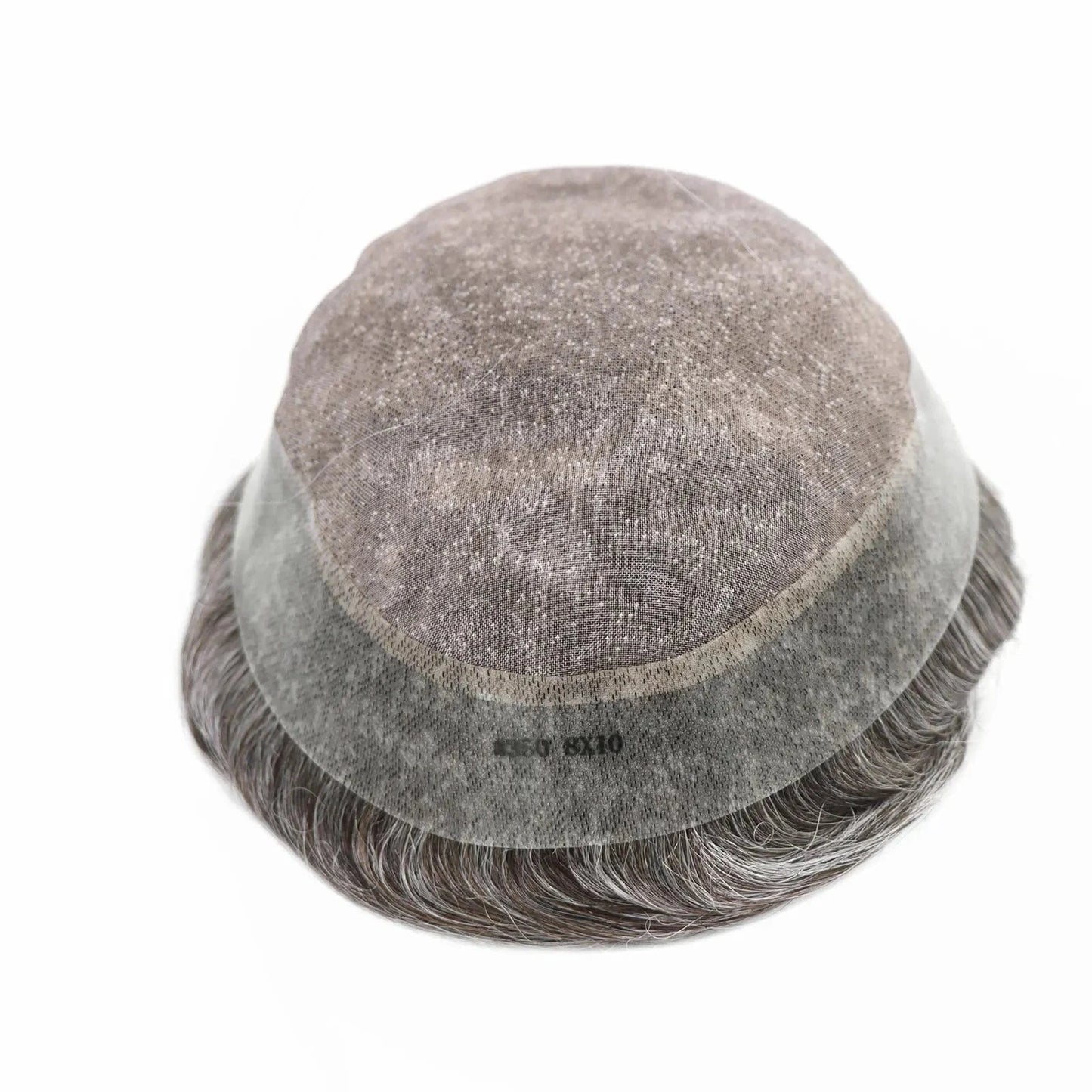 Natural Looking Hairline Male Hairpieces Front Lace Top Mono Around Pu100% Human Hair Toupee For Men