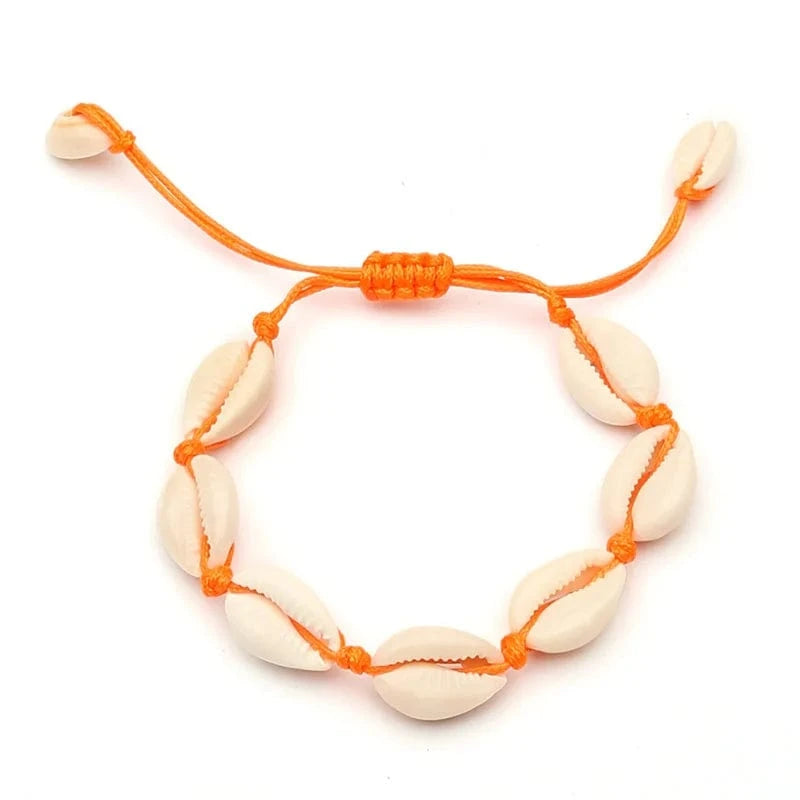 Natural Shell Anklet Bracelet Necklace Handmade Beach Foot Jewelry Adjustable Boho Beaded Anklet for Women and Girls