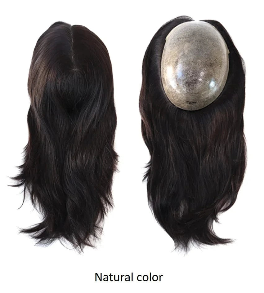 #NC / 16 Inches TP22 Natural looking 100% Chinese cuticle remy hair natural knotted polyskin topper for women human hair wigs