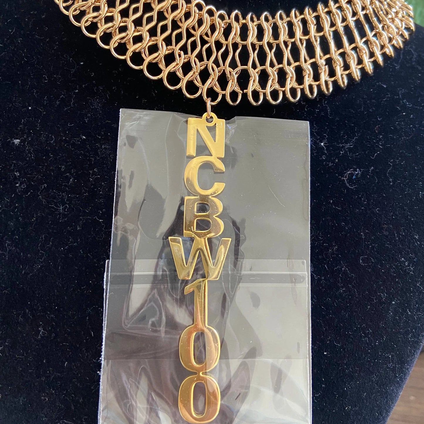 NCBW100 Letter Stainless Steel Gold Earring Necklace Vertical Alphabet Jewelry Set Hot-selling Gifts Jewelry