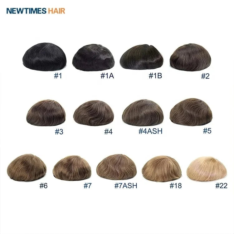NCON stock fine mono natural hairline men human hair toupee systems