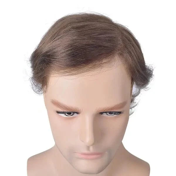 NCON stock fine mono natural hairline men human hair toupee systems