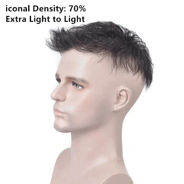 NCON stock fine mono natural hairline men human hair toupee systems