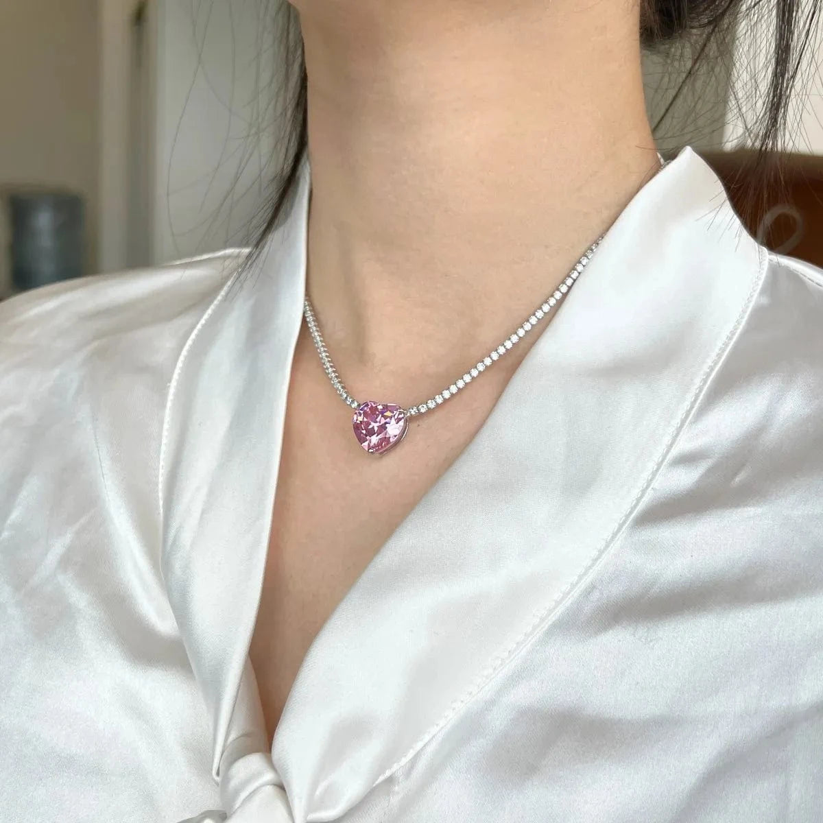 NE190015-S-W-WH Dylam Wholesale Dainty Korean 925 Sterling Silver Jewelry Statement Cuban Chain Necklace Gold Plated Jewelry Necklace Chain