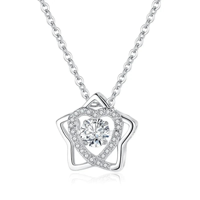necklace 18inches / Silver Sparkling Women Latest Necklace Designs