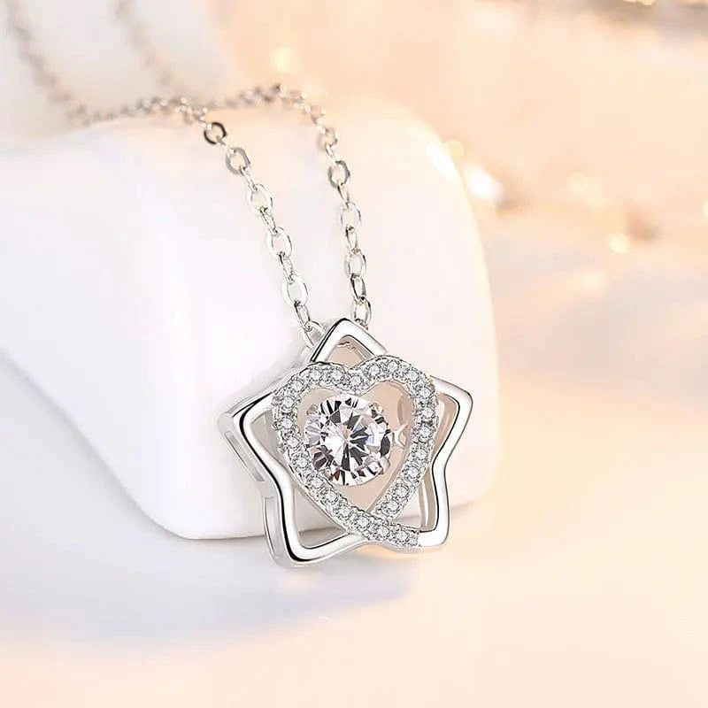 necklace 18inches / Silver Sparkling Women Latest Necklace Designs
