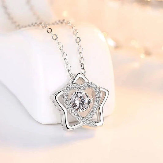 necklace 18inches / Silver Sparkling Women Latest Necklace Designs