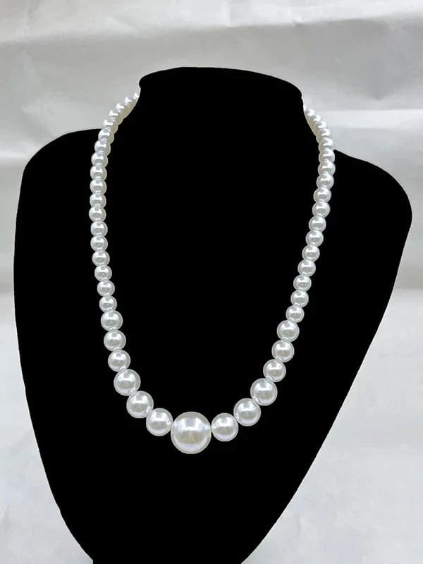 Necklace / big delta peark necklace Beyou Hotsale Large Charm Multi layers Greek Symbol Letter Delta Sorority Pearl necklace