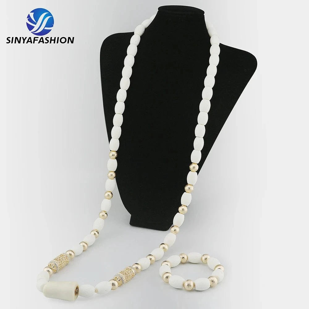 necklace,bracelet,earrings / SA106-1 Luxury African Women’s Nigerian Bridal Necklace Set