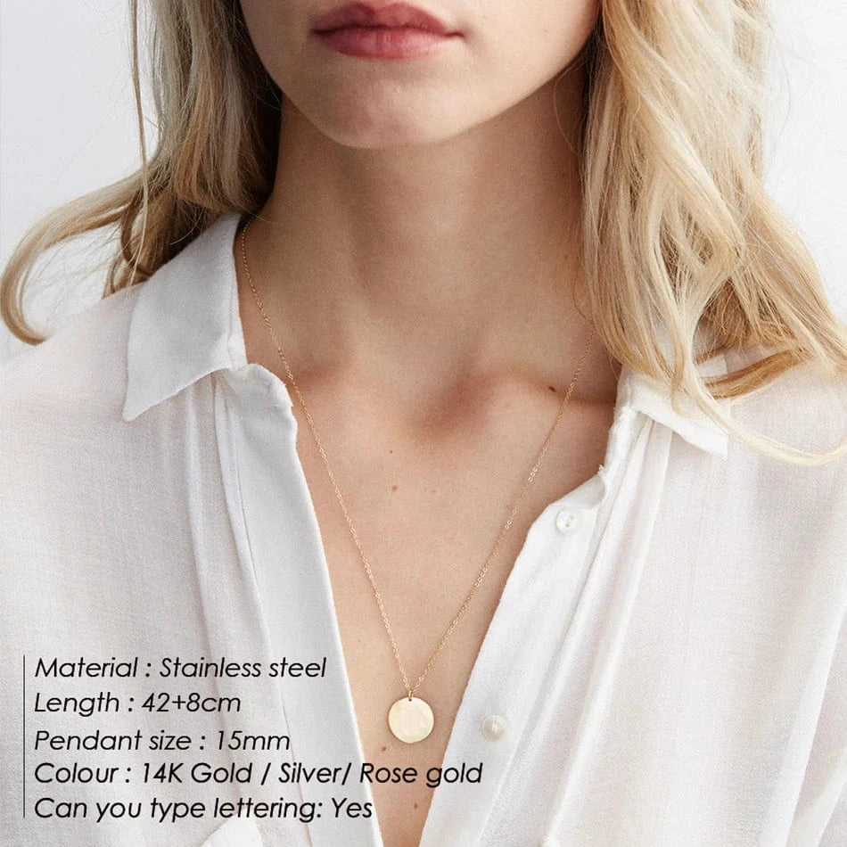 necklace Layering Necklace Set Round Pendant Choker
