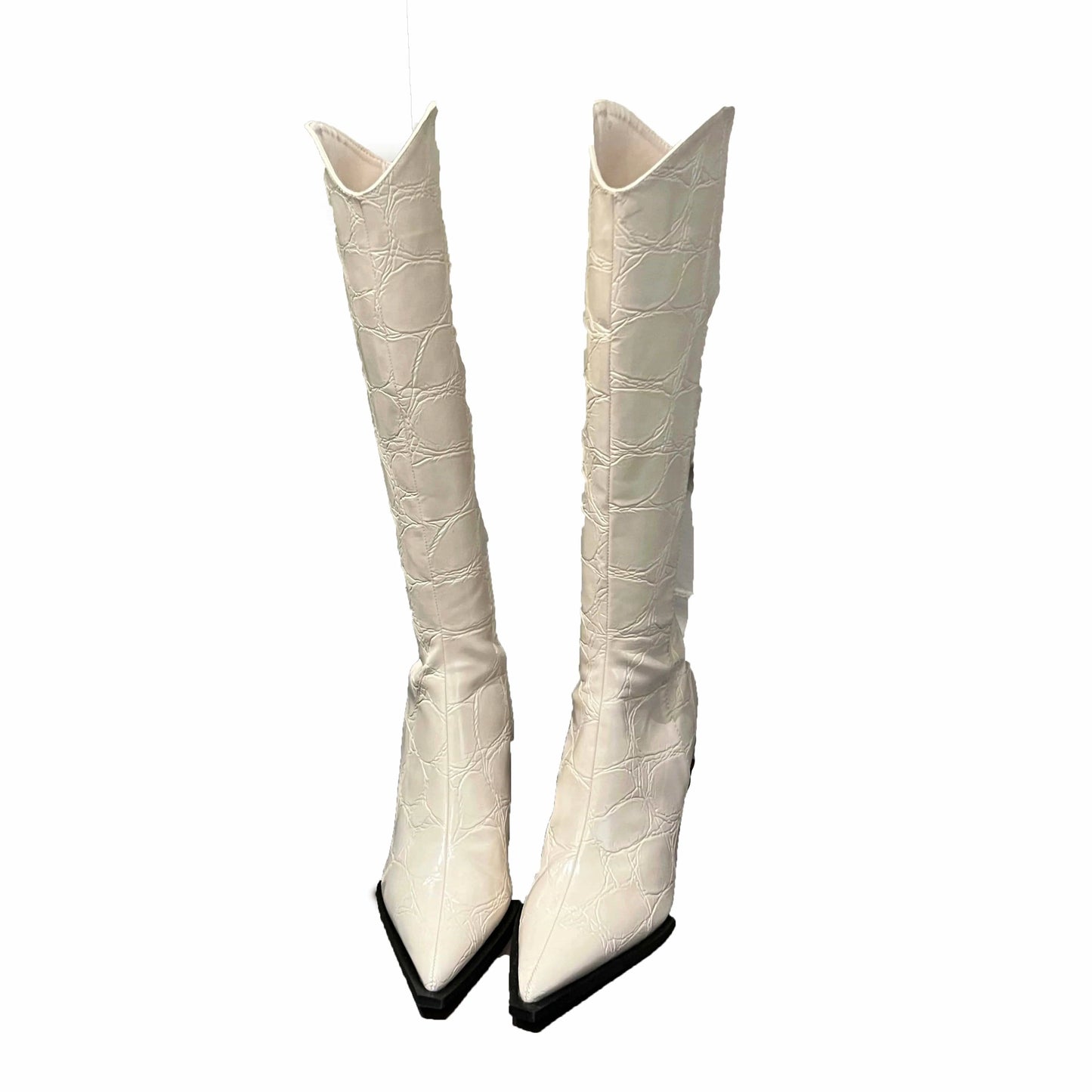 New 2024 autumn and winter pointed stiletto heel European and American fashion high heel boots