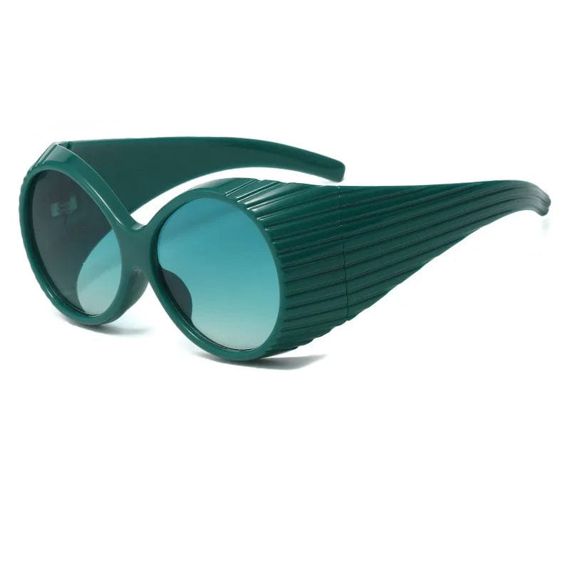 New 2024 Retro Oval Sunglasses Big Frame Modern Show Fashion Glasses Woman