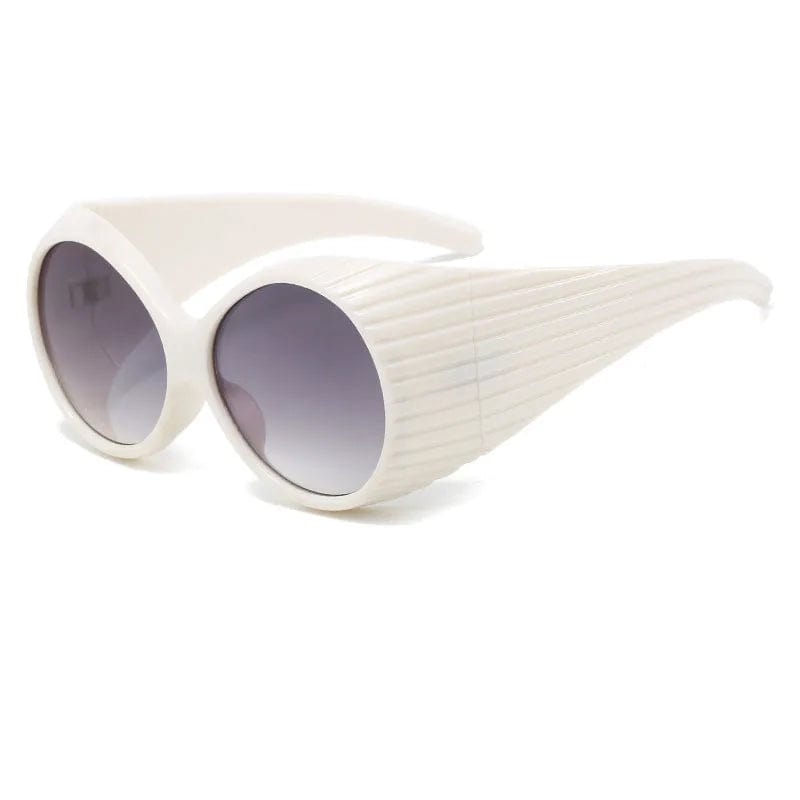 New 2024 Retro Oval Sunglasses Big Frame Modern Show Fashion Glasses Woman