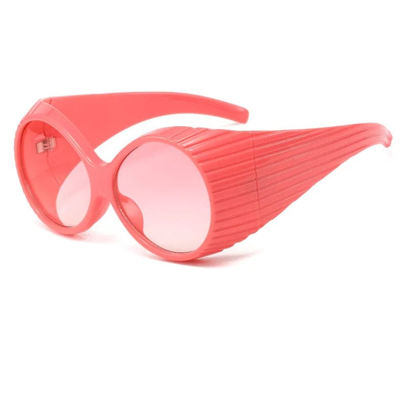 New 2024 Retro Oval Sunglasses Big Frame Modern Show Fashion Glasses Woman