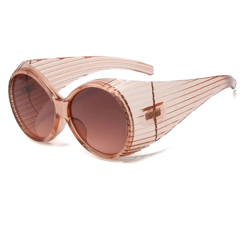 New 2024 Retro Oval Sunglasses Big Frame Modern Show Fashion Glasses Woman