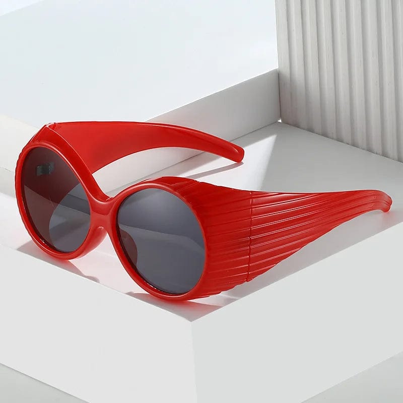 New 2024 Retro Oval Sunglasses Big Frame Modern Show Fashion Glasses Woman