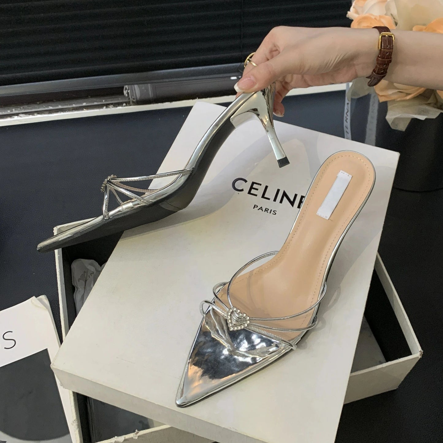New 2024 Summer pointed toe open toe high heel sandals ready stock factory hot sale