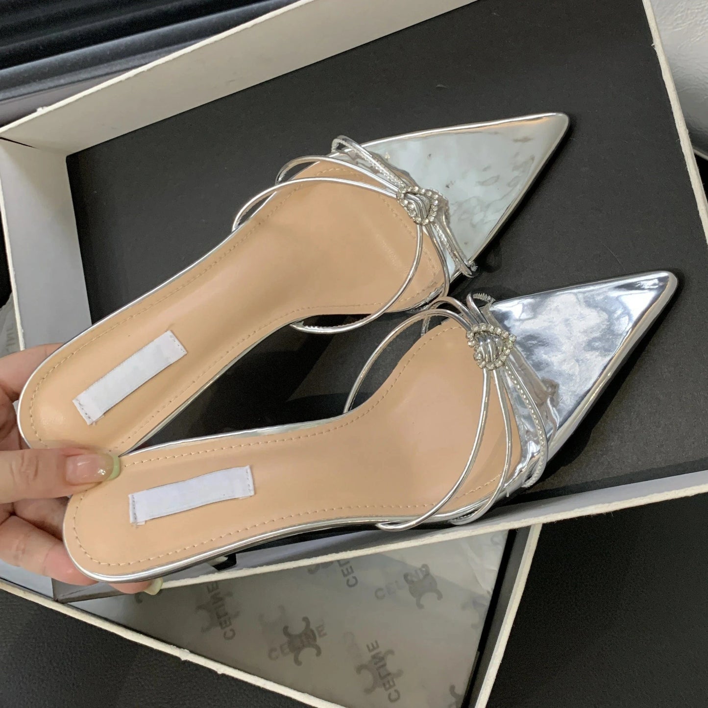 New 2024 Summer pointed toe open toe high heel sandals ready stock factory hot sale