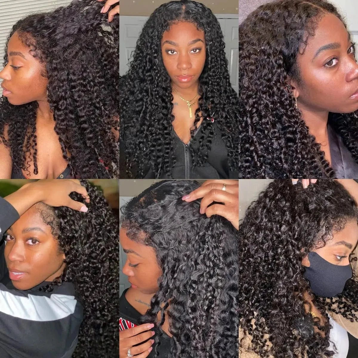 New 4C Textured Hairline Wigs Curly Baby Hair Natural Edges Skin Melt HD Lace Frontal Wigs Kinky Yaki Straight Human Hair Wigs