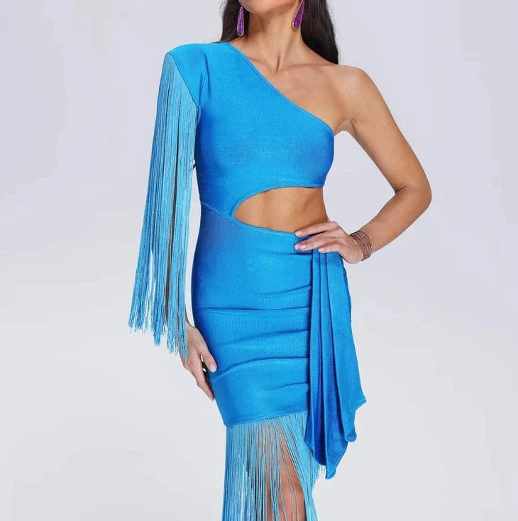 New Arrival 2024 Women's Clothes Bodycon Dress One Shoulder Bandage Party Evening Prom Dresses