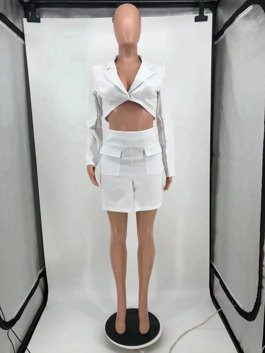 New Arrival Fashion Ladies Two Piece Sets Trend Sexy Small Suit Solid Color  Women Clothing 2 piece set Women Shorts Set