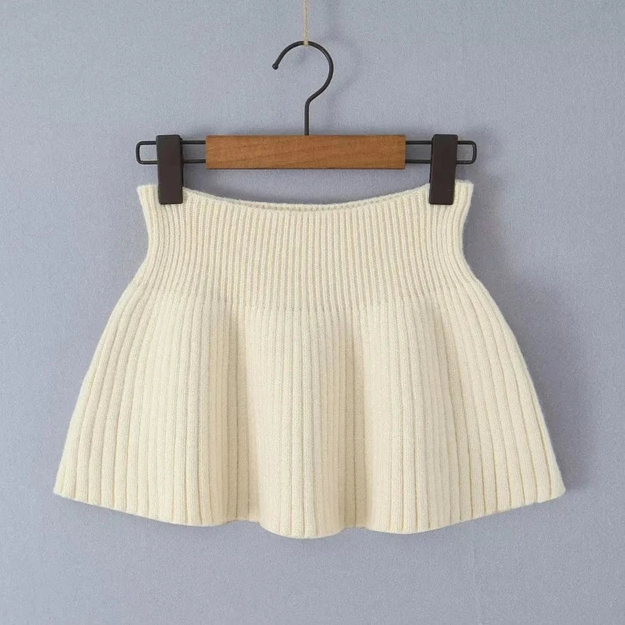 New arrival woman clothing long sleeve winter knitted sweater fashion 2 piece skirt set