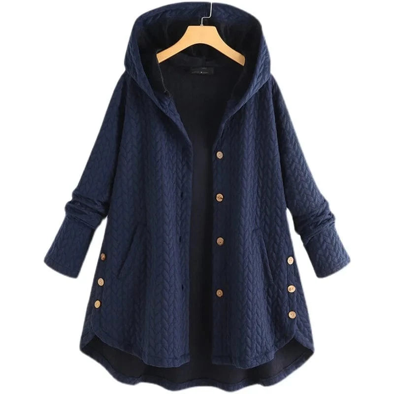 New Arrival Women'S Clothing Asymmetric Hooded Woman Plus Size Long Winter Coat Jacket