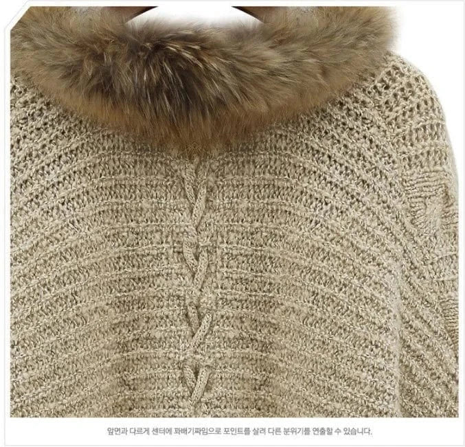 New Arrivals 2024 Knitted Cardigan Cape Shawl Bat Shirt Wool Collar Sweater Jacket