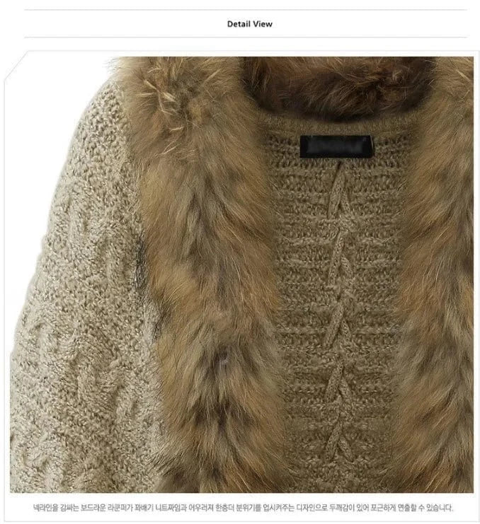 New Arrivals 2024 Knitted Cardigan Cape Shawl Bat Shirt Wool Collar Sweater Jacket