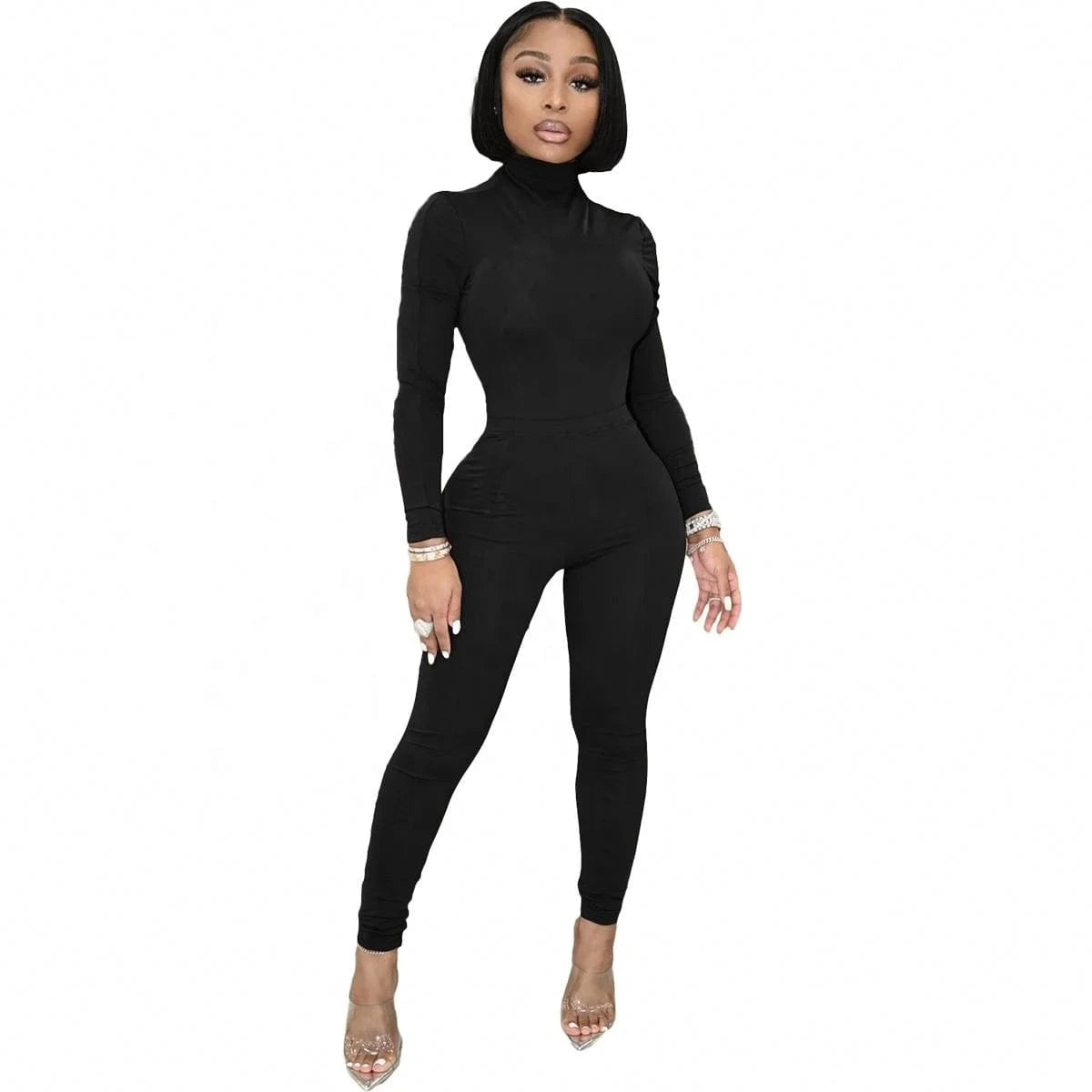 New Arrivals 2024 Spring Solid Knitted Woman Clothing Activewear Ribbed Lounge Wear Long Sleeves Women's Two-piece Set