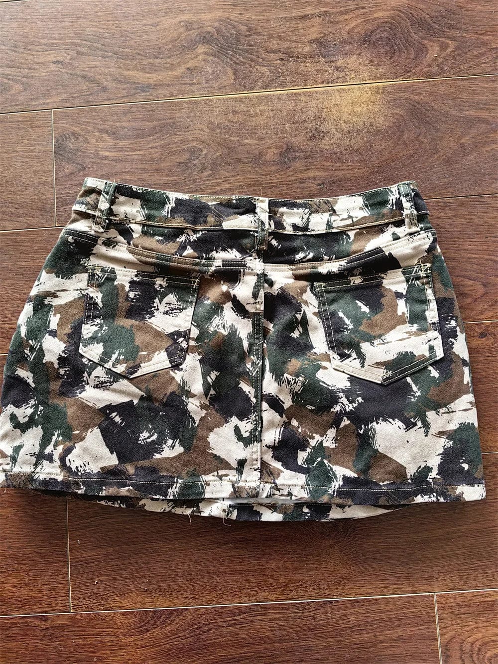 New arrivals 2024 summer S-2XL camouflage print jeans denim skirt women's cargo skirts