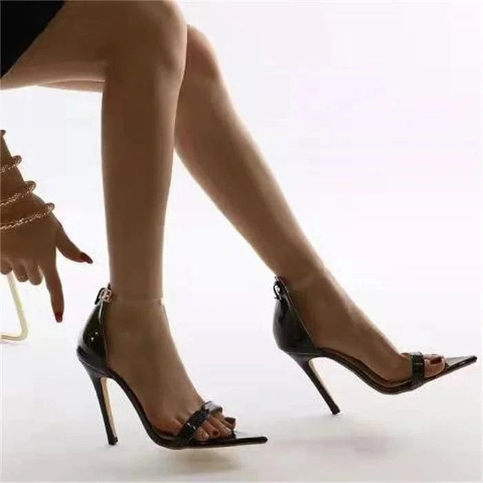 New arrivals high heels with decoration luxury women's sandals heels summer ladies shoes and sandals
