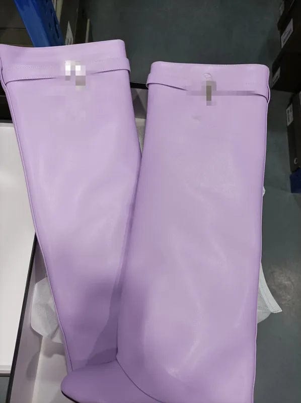 New arrivals luxury winter autumn locking quality leather two length women's boots shoes