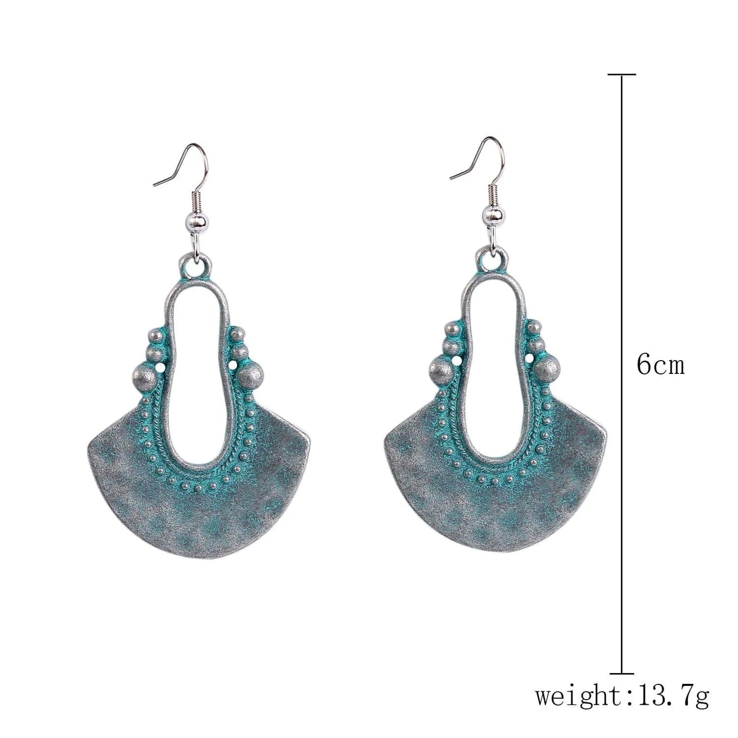 New Arrivals Retro Bohemian Turquoise Stone tribal earrings Vintage Drop Earrings Long Boho Earrings Jewelry for Women Gifts