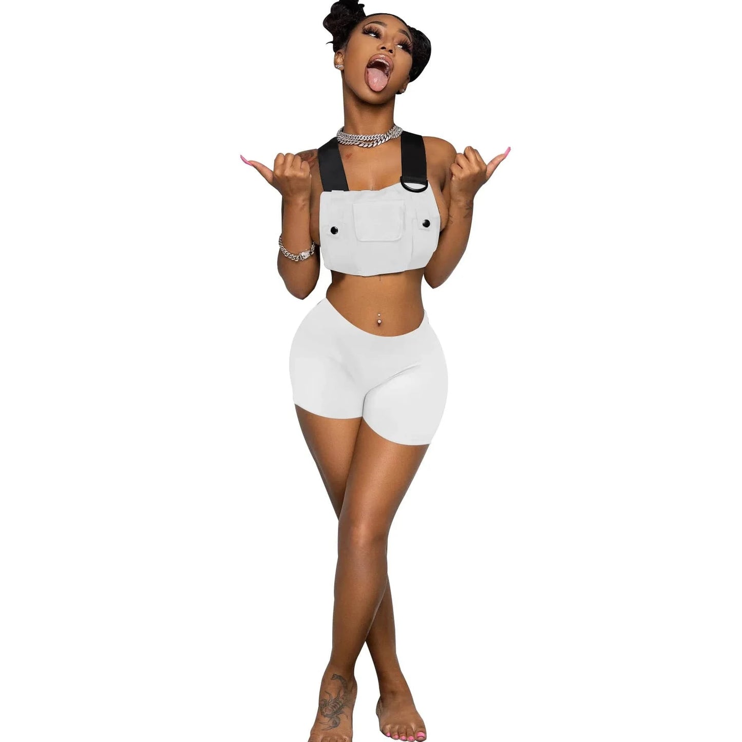New Arrivals Tank Top Two Shorts Sets for Womens Set Tooling 2 piece Set Women Clothing Ladies Cute Outfits