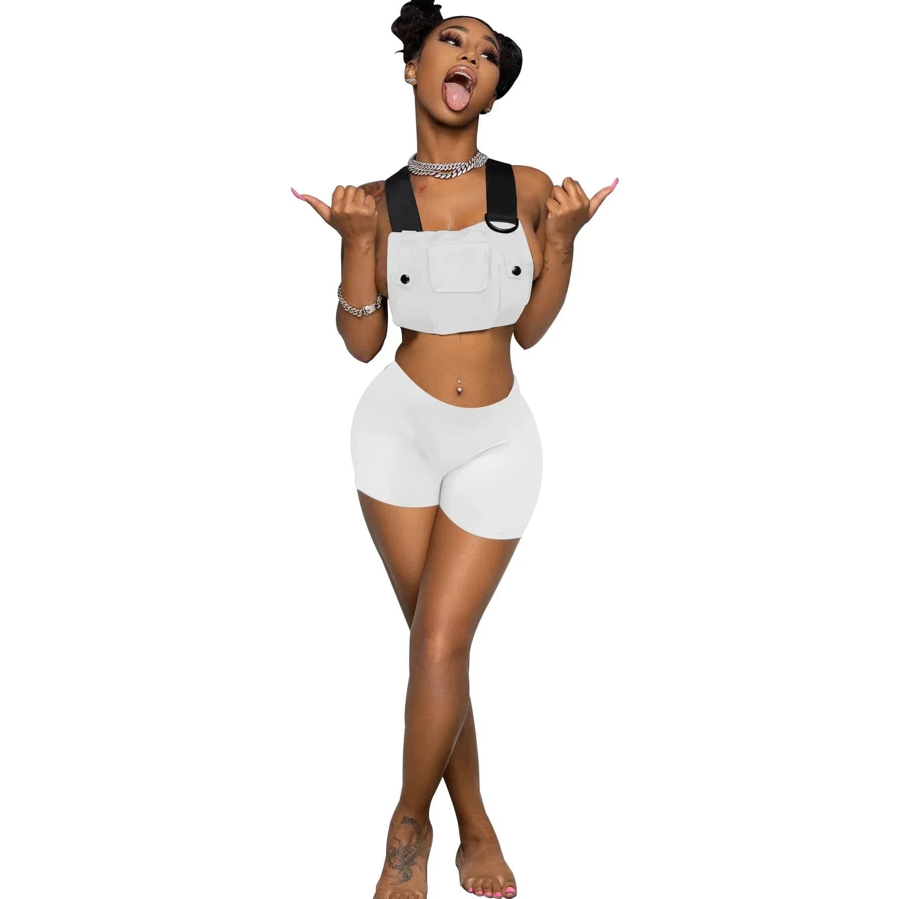 New Arrivals Tank Top Two Shorts Sets for Womens Set Tooling 2 piece Set Women Clothing Ladies Cute Outfits