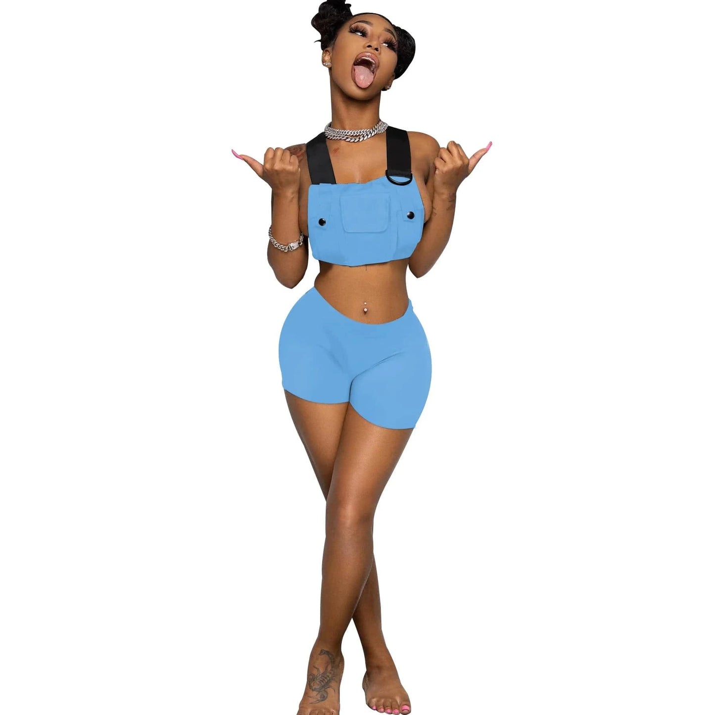 New Arrivals Tank Top Two Shorts Sets for Womens Set Tooling 2 piece Set Women Clothing Ladies Cute Outfits