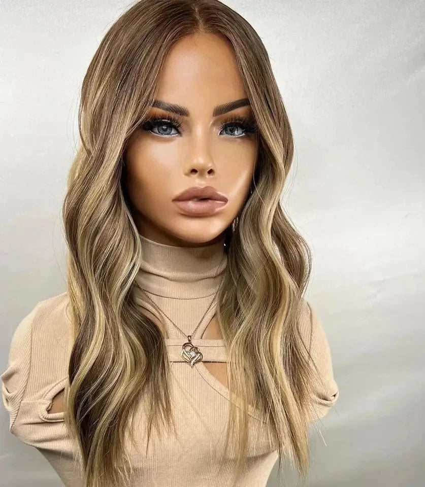 New Autumn Wig Copper Reddish Brown Highlight Color Short Wave Cut Virgin Remy European Cuticle Human Hair Lace Front Wigs