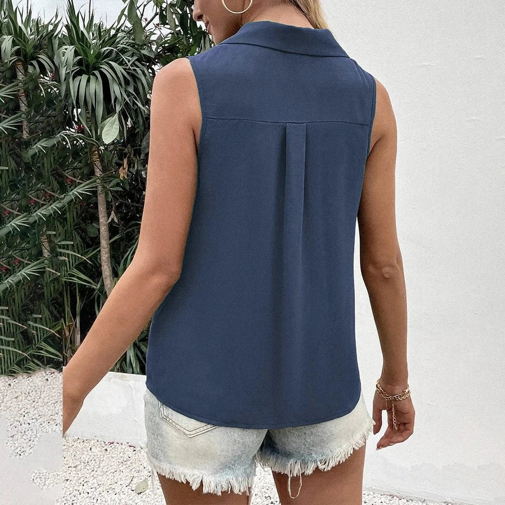 New Chiffon Vest Lady Shirt Summer Sexy Blouse Tops for Women Clothing Korean Tank Pullover Female Casual Slim T-shirt Tee