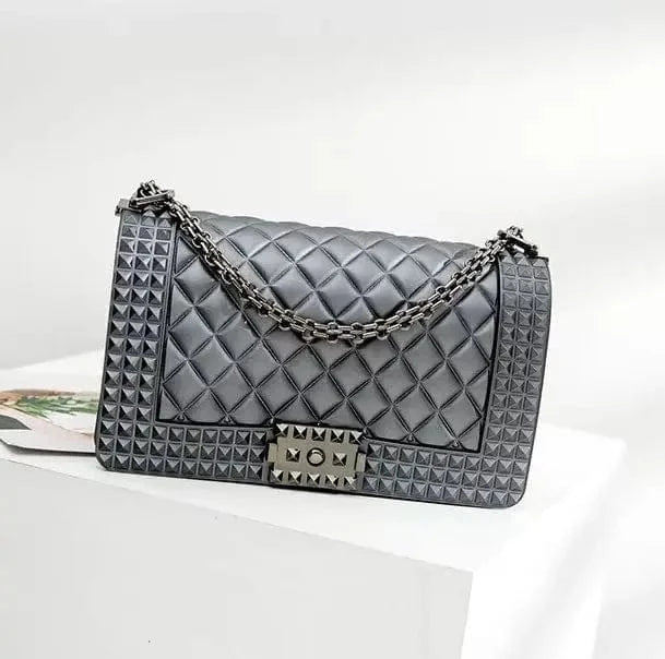 New Color Women Purses Chain Matte Frosted Lock Jelly Handbags Crossbody Bag