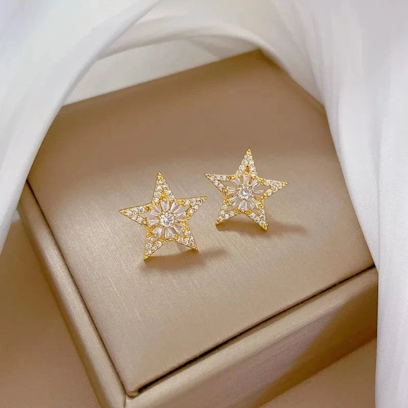 New Design / Earring Fine Jewelry Jewelry Sets 18k Gold Plated Stainless Steel Zircon Crystal Pendant Necklace Earrings Jewelry Set For Women Gift