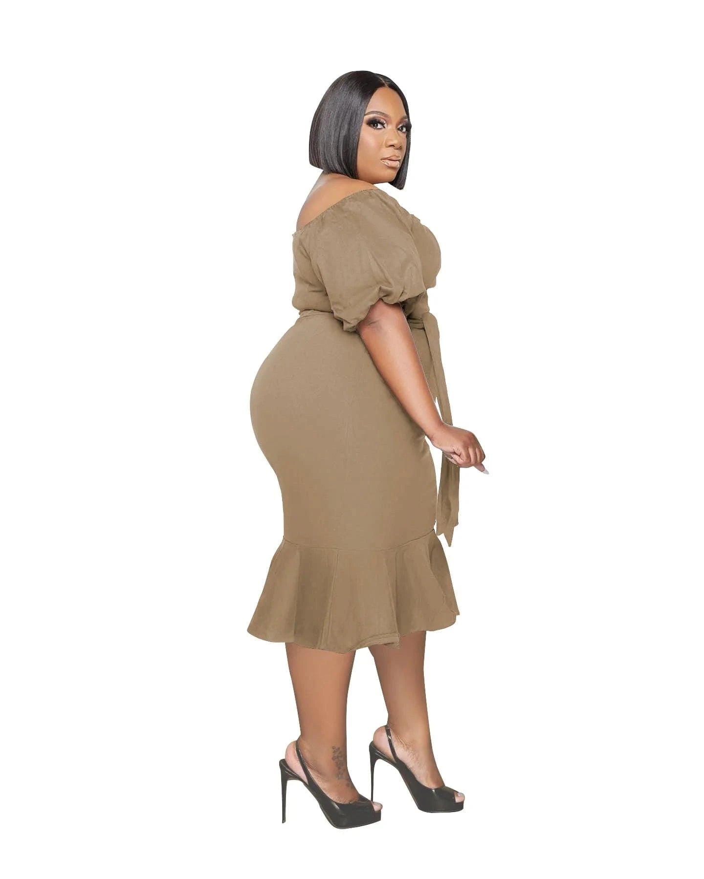 New Design Plus Size One Piece Dress for XL-4XL Women Clothing Cute Fishtail Shirt Dress Summer Clothing for Adult Dress
