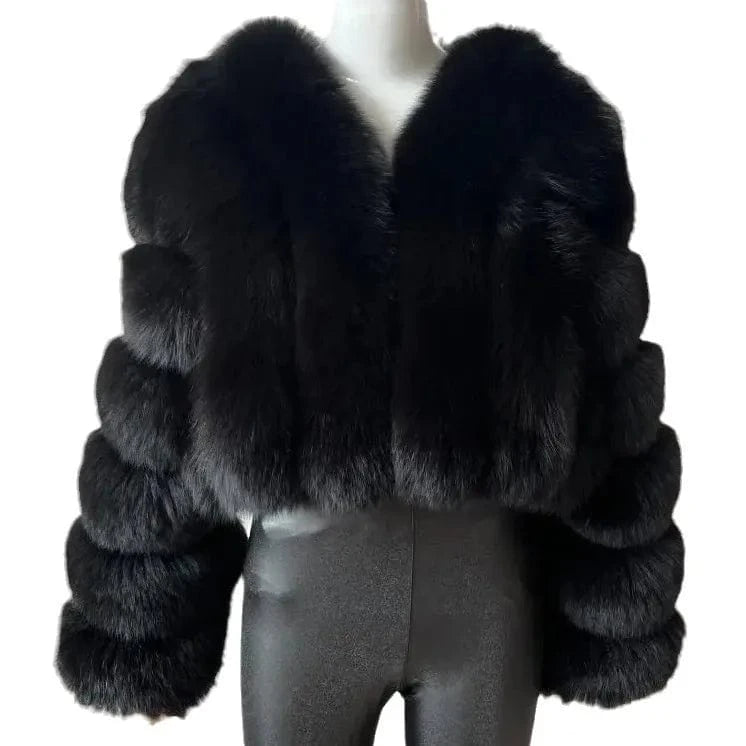 New Design Plus Size Outdoor Furry Fall Ladies Fluffy Mommy And Me Adult Warm Trendy faux fox fur coats winter women's jackets