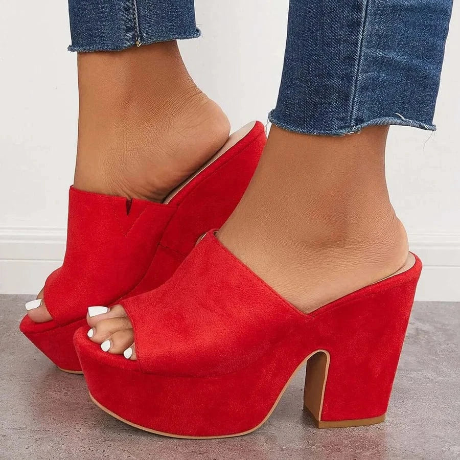 New Design Thick Sole High Heels Ladies Chunky Platform Sandals for Women chinese mature women sexy high heels