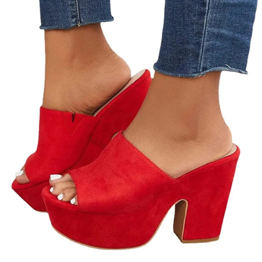New Design Thick Sole High Heels Ladies Chunky Platform Sandals for Women chinese mature women sexy high heels